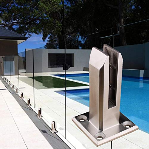 fllyingu Pool-Zaun aus Glas, Edelstahl-Glaspool-Zaun-Balustraden-Geländerpfosten, Deck...