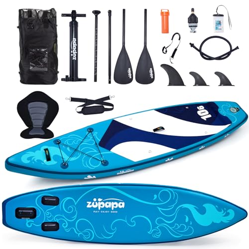 Zupapa 320cm Aufblasbare SUP Board Set| Stand Up Paddle Board mit Kajak Sitz | Komplettes...