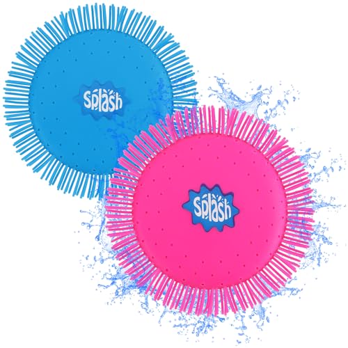 com-four® 2X Wasser Frisbee - Wasser-Wurfscheibe aus Schaumstoff und Silikon Ø 17 cm -...