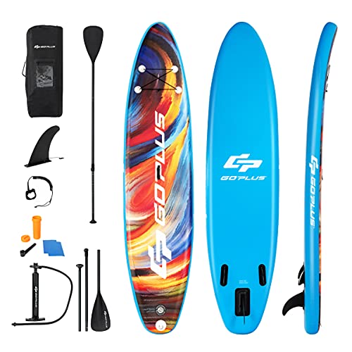 RELAX4LIFE 320/335 x 76 x 15cm SUP Board Set, Aufblasbares Stand Up Paddling Board,...