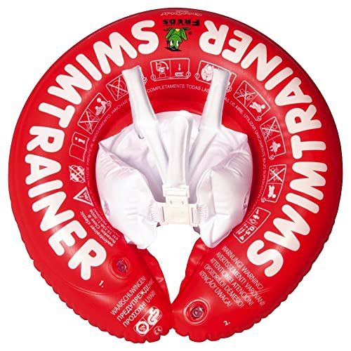 FREDS SWIM ACADEMY SWIMTRAINER Classic Rot - Schwimmtrainer für Kinder von 3 Monaten bis...