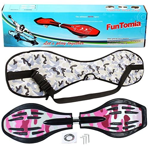 FunTomia Waveboard Original ABEC9 Kugellager inkl. Tasche (verschiedene Farbdesigns)...