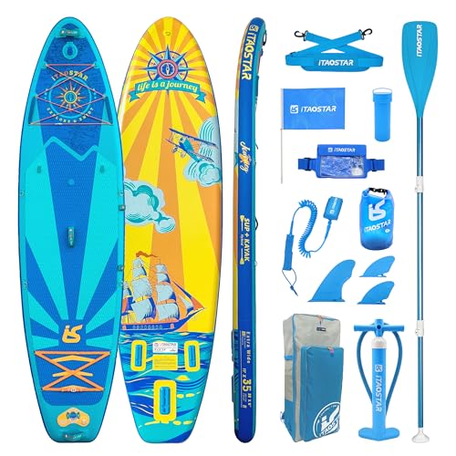 iTAOSTAR Journey J06 Aufblasbares Stand Up Paddle Borad mit Sitz, Extrabreit Inflatable...