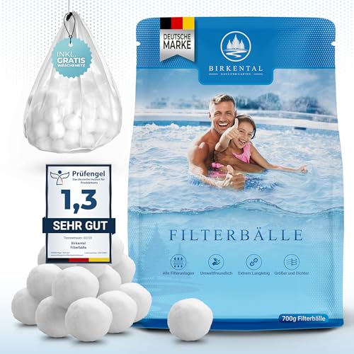 Birkental Pool Filterbälle mit Wäschenetz - langlebige Filterballs -Ersatz für...