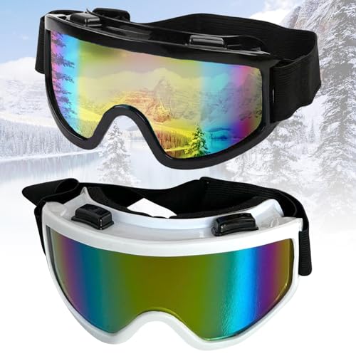 BDSHUNBF 2 Pcs Skibrille Snowboard Brille für Brillenträger Herren Damen Erwachsene...