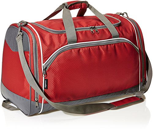 Amazon Basics - Sporttasche, Größe S, Rot