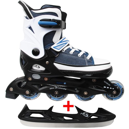 Cox Swain Sneak 2in1 größenverstellbare Kinder Inline Skates und Schlittschuhe mit PU...