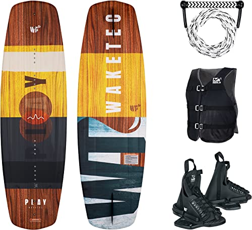 Waketec Wakeboard Komplett-Set Play STD, Bindung Onset, Leine Combo, Weste Sportsman