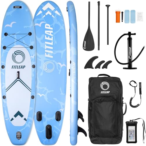 Fitleap Premium Stand Up Paddle Board aufblasbar - SUP Board Set mit Hochdruckpumpe,...