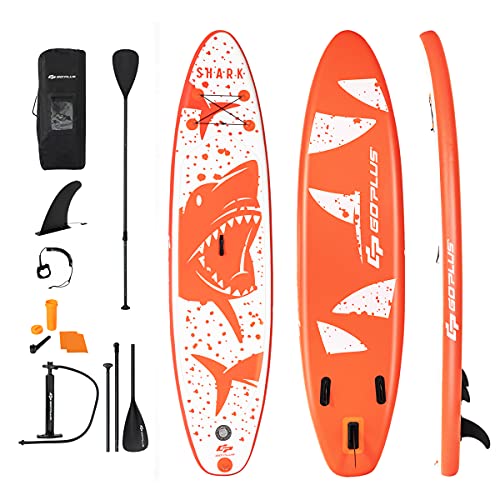 RELAX4LIFE 320/335 x 76 x 15cm SUP Board Set, Aufblasbares Stand Up Paddling Board,...