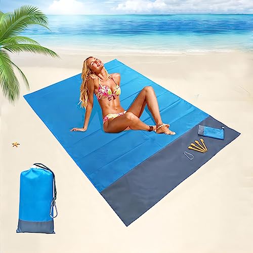 Gigmeta wasserdichte Strandmatte 200 x 140 cm, Tragbare Stranddecke, wasserdichte...