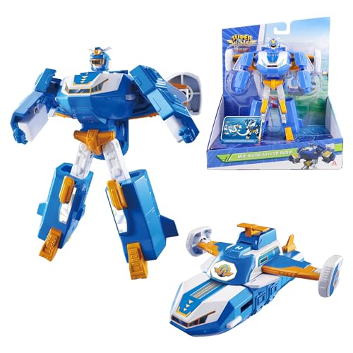 Super Wings 2-in-1 Mini World Aircraft Transforming Robot mit Licht- und Soundeffekten,...