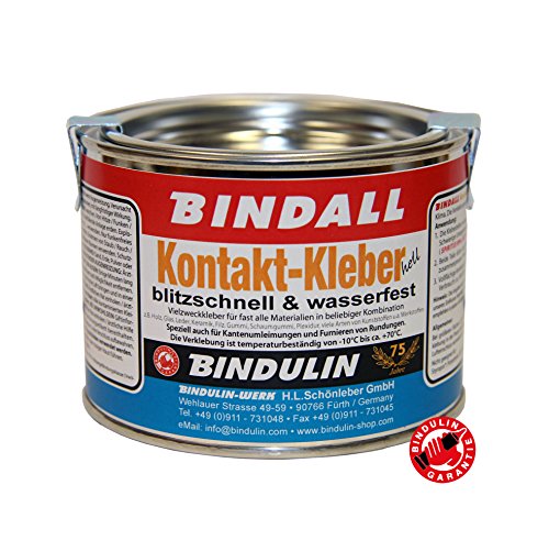 Kontaktkleber BINDALL 200 g - Bindulin Profipack hell Neoprenkleber wasserfest geruchsarm...