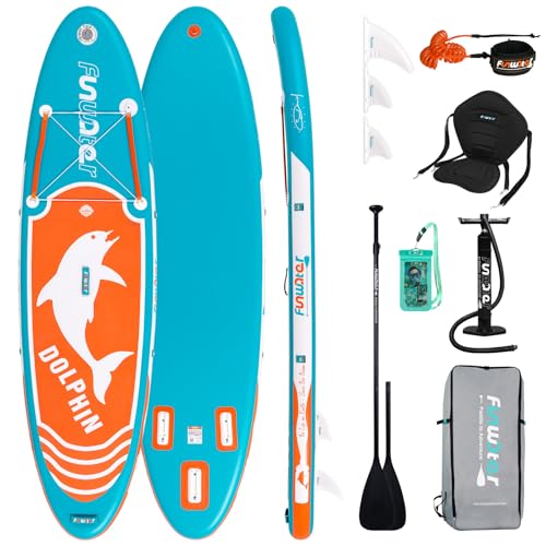 FunWater Aufblasbares Stand Up Paddle Board Surfbrett SUP Komplettes Paddleboard Zubehör...