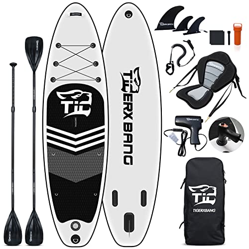 TIGERXBANG SUP Board Stand Up Paddle Board |320x82x15cm | für Erwachsene/Kinder|...