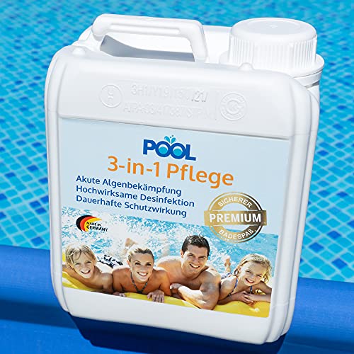 3-in-1 Flüssigkeit, Poolreinigung Wasserpflege - Ideale 2 L - gegen Algen und...