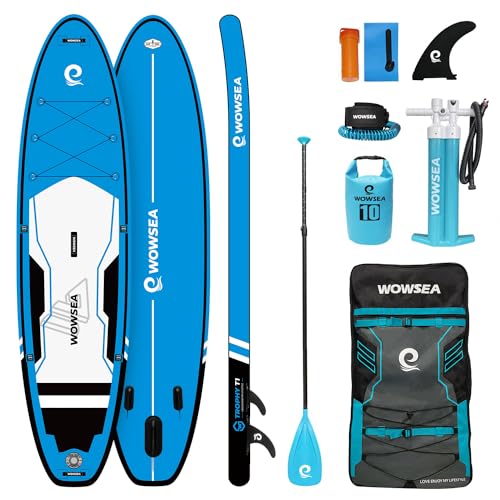 WOWSEA Trophy T1 Aufblasbares Stand Up Paddle Board, Langlebiges und Stabiles Jagen Paddel...