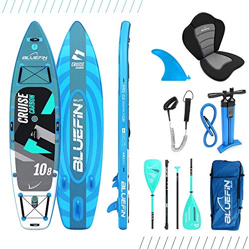 Bluefin Cruise Carbon SUP Board Set | Aufblasbares Stand Up Paddle Board | 6 Zoll Dick |...