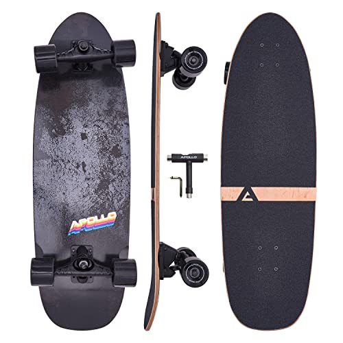 Apollo Surfskate pro Board | midi Longboard für Erwachsende, Kinder mit hochwertiger Surf...