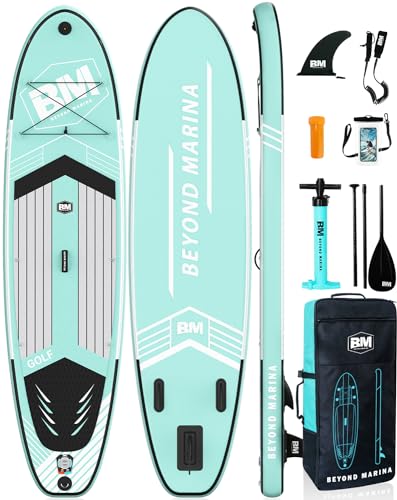 BEYOND MARINA Aufblasbares Stand Up Paddle Board, 320 x81 x15CM Featherlight Sup Board...