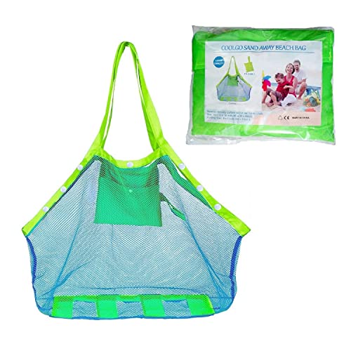 COOLGOEU Strandtasche Strandspielzeug Tasche XXL Groß für Sandspielzeug Wasserspielzeug...