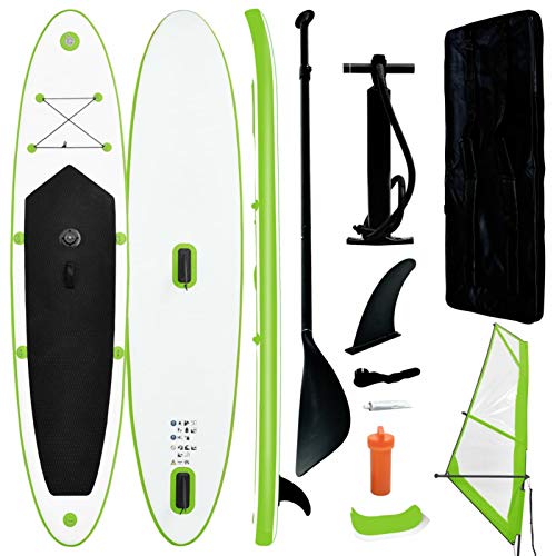 ZEYUAN Aufblasbares Stand-Up-Paddleboard Set mit Segel, Stand-Up-Paddling, Stand Up Paddle...