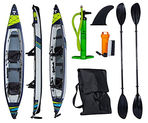 TAHE 21 Kayak AIR Breeze Full HP PRO Inflatable Kanau Tourenkajak 3 Personen 473cm