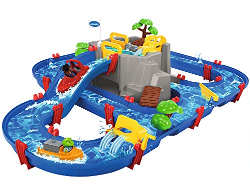 BIG Spielwarenfabrik - Wasserbahn Set Bergsee - 42-teiliges Spieleset mit Bergsee,...