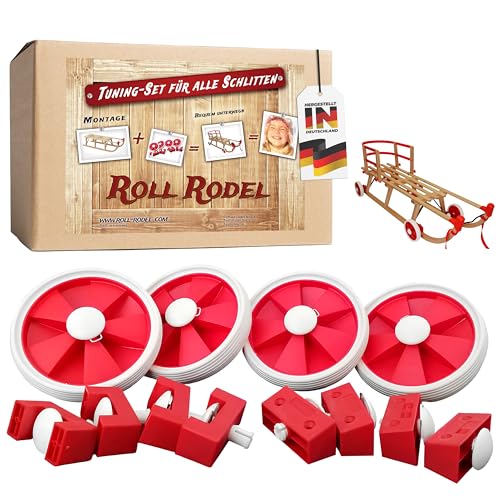 Roll Rodel Bausatz (ohne Schlitten) - Tuning Set für alle Holzschlitten/Rollen für...