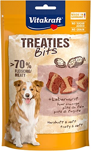 Vitakraft Treaties Bits, Hundeleckerlie, mit Leberwurst, mit hohem Fleischanteil, ideal...