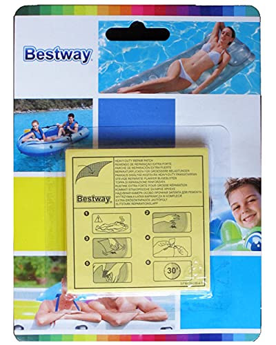 Bestway Reparatur Kit grosser Pool 10 schwere selbst klebende Patches 62068