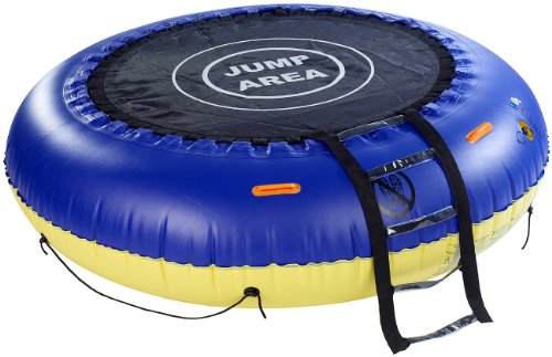 infactory Wassertrampolin: 4in1-Trampolin für Wasser und Garten, Ø 193 cm (Aufblasbares...