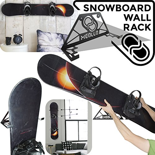 Snowboard wandhalterung (100% Stahl) (schwarz)