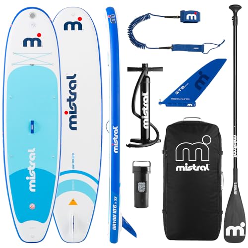 Mistral© Bayou Stand Up Paddling Board Set aufblasbar - 320x84x15cm Allround SUP für...