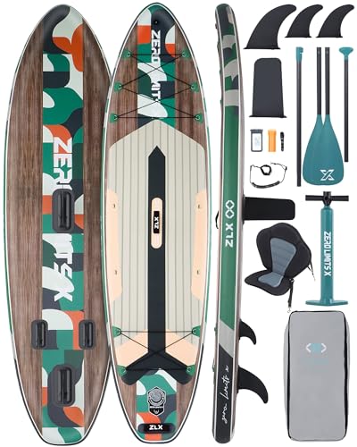ZLX 320 cm Aufblasbares Stand Up Paddle Board - Premium SUP Board für alle Skill...