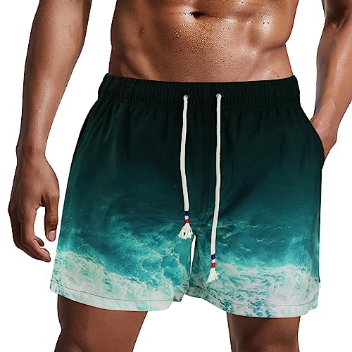 Danfiki Herren Badehose Schnelltrocknend Boardshorts Schwimmhose Verstellbarem Tunnelzug...