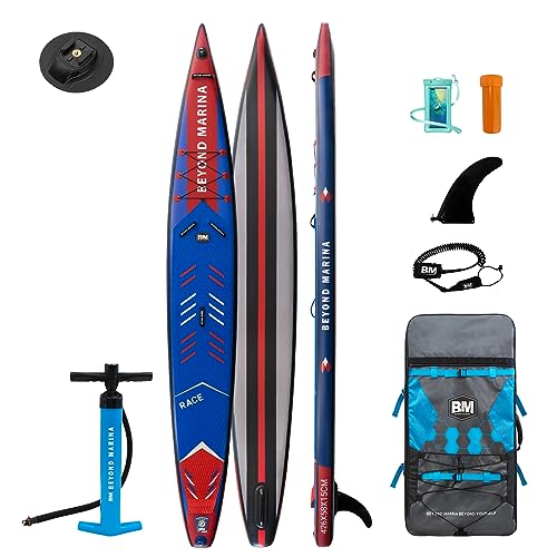 BEYOND MARINA Aufblasbares Paddle Board Stand Up Paddle Board, 426 x58 x15CM Featherlight...