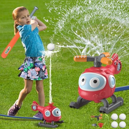 2 in1 Outdoor Wasserspielzeug Sprinkler für Kinder,Kinder Outdoor Spielzeug Rasensprenger...