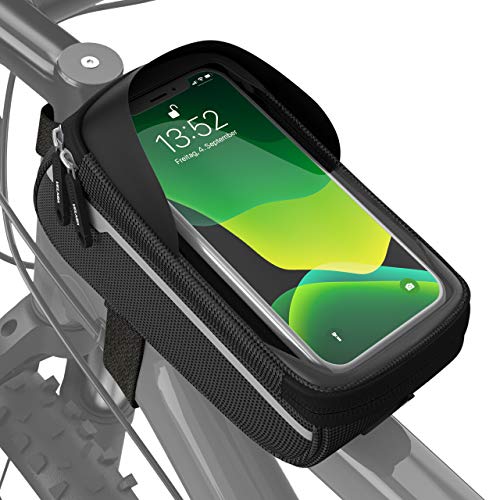 VELMIA Fahrrad Rahmentasche Wasserdicht - Fahrrad Handyhalterung ideal zur Navigation -...