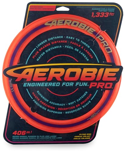 Aerobie Pro Flying Ring Wurfring mit Durchmesser 33 cm, orange, für Erwachsene und Kinder...