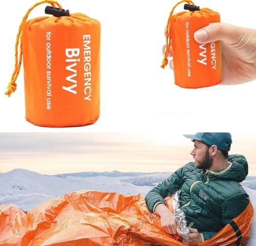 LATTCURE Notfall Überleben Schlafsack, Survival Biwaksack Erste Hilfe Rettungsdecken,...