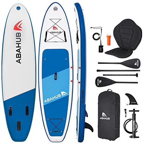 Abahub SUP Board aufblasbar,320x78x15cm Stand Up Paddling Board Set, Blau/Grün/Orange/Rot...