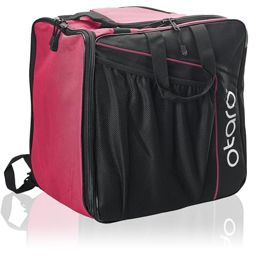 Otaro Skischuhtasche mit Helmfach (CLASSIC | 44 L | Bordeauxrot) Premium Skitasche für...