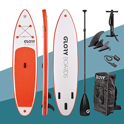 Glory Boards ® 2021 - Stand up Paddling Board aufblasbar – bis 180kg Tragkraft –...