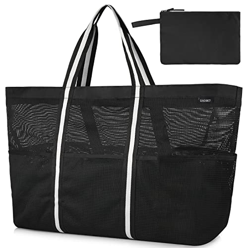 GAGAKU Strandtasche XXXL Familie Badetasche Extra Groß Strandtasche mit Reißverschluss...