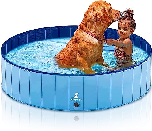 Wimypet Hundepool Schwimmbad für Hunde, Hundeplanschbecken Hundebad, Faltbar...