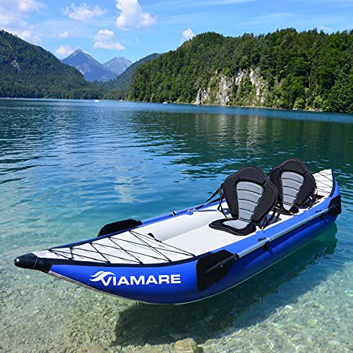 VIAMARE Sit on top Touren Kajak für 2 Personen 400 cm Kanu mit Hochdruck Luftboden