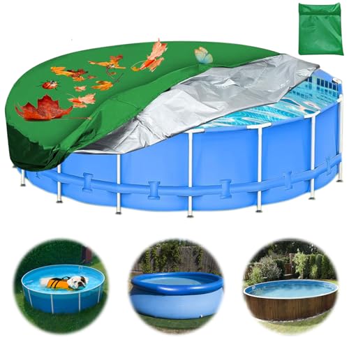 120X31CM Runde Poolabdeckung, Poolabdeckung Rund, Hundepool Abdeckung, Poolplane， Pool...