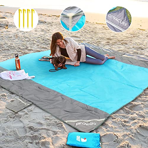 COVACURE Picknickdecke Stranddecke Strandmatte Campingdecke, 210 x 200 cm Wasserdicht,...