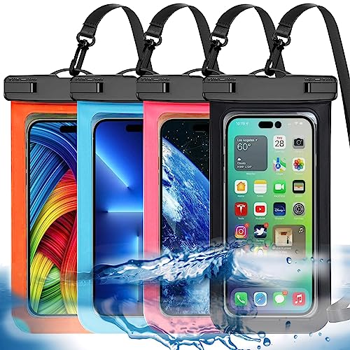 4 Stück Mehrfarbige Allgemein Wasserdichte Handy tasche,Wasserdichte Handy hülle Trocken...